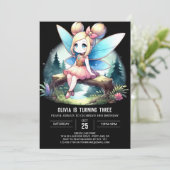 Invitation Anniversaire de Little Cute Fairy (Debout devant)