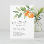 Invitation Anniversaire de Little Cutie Orange Citrus (Debout devant)