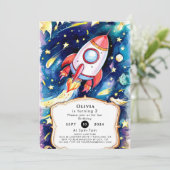 Invitation Anniversaire de Little Enchanted Rocket (Debout devant)