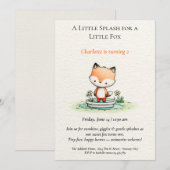 Invitation Anniversaire de Little Fox Pool (Devant / Derrière)