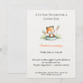 Invitation Anniversaire de Little Fox Pool (Devant / Derrière)