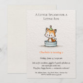 Invitation Anniversaire de Little Fox Pool (Devant / Derrière)