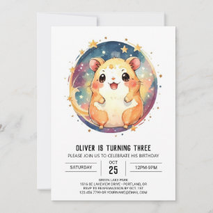 Invitation Anniversaire de Little Hamster en ligne