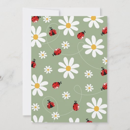 Invitation Anniversaire de Little Ladybug (Dos)