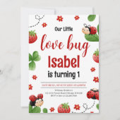 Invitation Anniversaire de Little Love Bug (Devant)