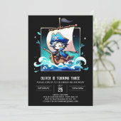Invitation Anniversaire de Little Ocean Pirate (Debout devant)
