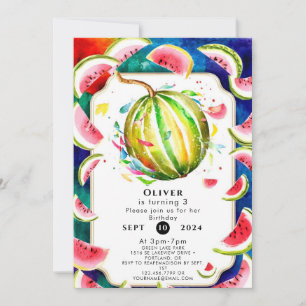 Invitation Anniversaire de Little Simple Watermelon
