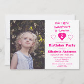 Invitation Anniversaire de Little Sweethee (Devant)