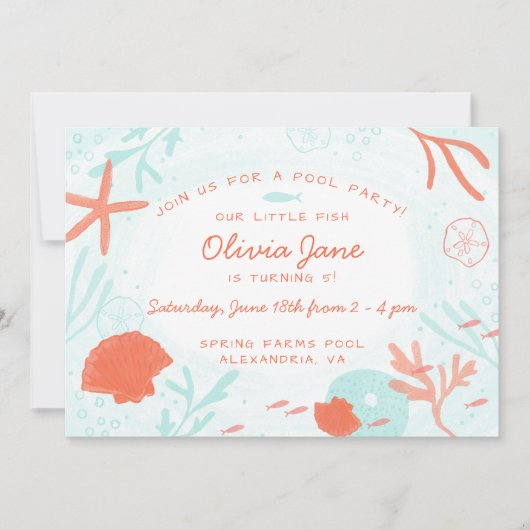 Invitation Anniversaire de l'océan (Devant)