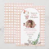 Invitation Anniversaire de l'oie bête N'importe quel âge Phot (Devant / Derrière)