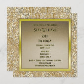 Invitation Anniversaire de l'or Classy Unisex (Devant / Derrière)