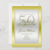 Invitation Anniversaire de l'or, de l'argent et des pierres p (Dos)