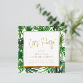 Invitation Anniversaire de l'or et du vert (Debout devant)