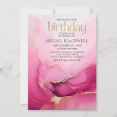 Invitation Anniversaire de l'or rose (Devant)