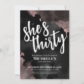 Invitation Anniversaire de l'or Rose noir élégant (Devant)