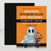 Invitation Anniversaire de l'Orange et du Citrouille blanc d' (Devant / Derrière)