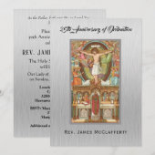 Invitation Anniversaire de l'ordination d'un prêtr (Devant / Derrière)
