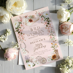 Invitation Anniversaire de l'Ouest Basse Aquarelle Florale Co