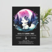 Invitation Anniversaire de loup imprimable (Debout devant)