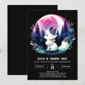 Invitation Anniversaire de loup imprimable (Devant / Derrière)