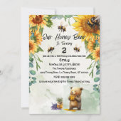 Invitation Anniversaire de l'ours de miel Fête/Fête (Devant)