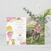 Invitation Anniversaire De Lover Girl Avec Photo (Debout devant)