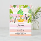 Invitation Anniversaire de Luau Anniversaire de l'ananas Luau (Debout devant)
