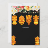 Invitation Anniversaire de Luau, Fête du Masque Tiki, Aloha,  (Dos)