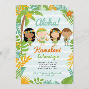 Invitation Anniversaire de Luau Hawaiian