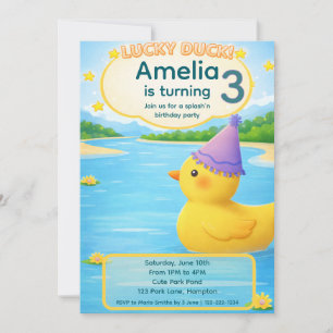 Invitation Anniversaire de Lucky Duck Kid
