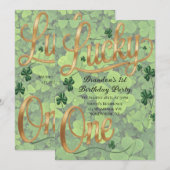 Invitation Anniversaire de Lucky One - 1 an (Devant / Derrière)