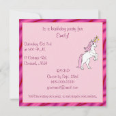 Invitation Anniversaire de l'Unicorne (Dos)