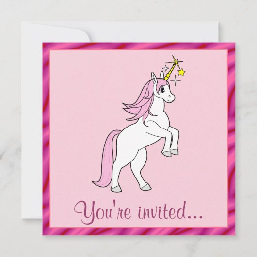 Invitation Anniversaire de l'Unicorne (Devant)