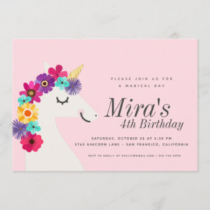 Invitation Anniversaire de l'Unicorne