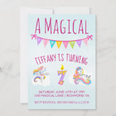 Invitation Anniversaire de l'Unicorne à 7 ans (Devant)