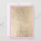 Invitation Anniversaire de luxe blanc or rose élégant (Dos)