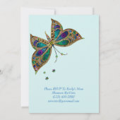 Invitation Anniversaire de magie de papillon (Dos)