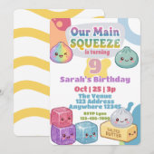 Invitation Anniversaire de Main Squeeze Squishy (Devant / Derrière)