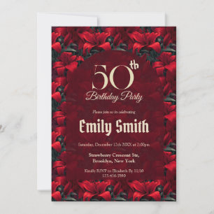 Invitation Anniversaire de Maman sur le thème des Lys Chic
