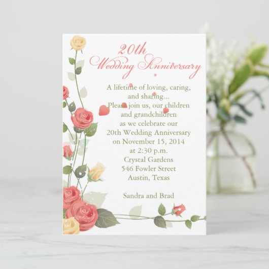 Invitation Anniversaire de mariage (Debout devant)