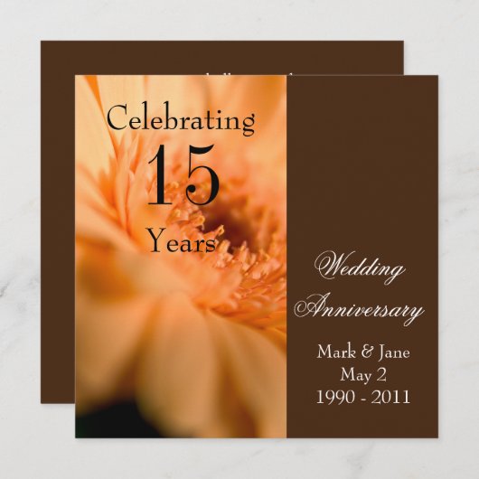 Invitation Anniversaire de mariage (Devant / Derrière)