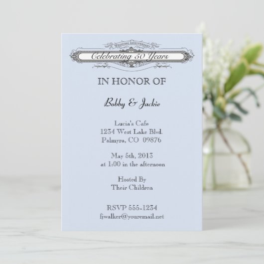 Invitation Anniversaire de Mariage (Debout devant)