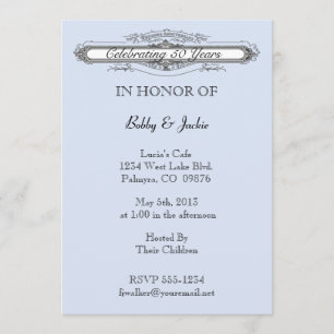 Invitation Anniversaire de mariage