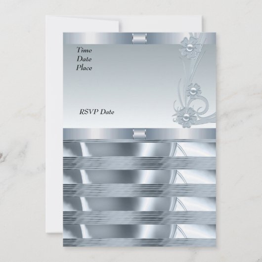 Invitation Anniversaire de Mariage 25 ans Argent B (Dos)