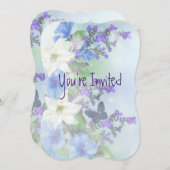 Invitation Anniversaire de Mariage 30 Ans Fleur de Jardin Ast (Devant / Derrière)