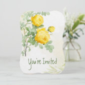 Invitation Anniversaire de mariage 50 ans Asters Jardin Fleur (Debout devant)
