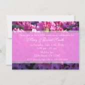 Invitation Anniversaire de mariage à floraison d'azalée rose (Dos)
