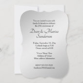 Invitation Anniversaire de Mariage Argent (Dos)