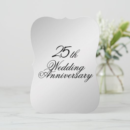 Invitation Anniversaire de Mariage Argent (Debout devant)