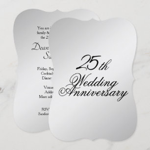 Invitation Anniversaire de Mariage Argent